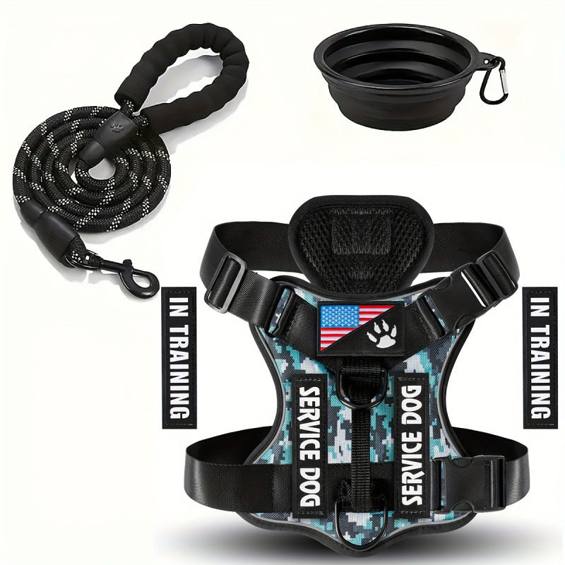 High-Visibility Reflective Dog Safety Vest – Adjustable Heavy-Duty Outdoor Night Training Harness