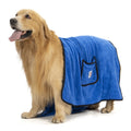 super absorbent quick-drying Dual-Pocket Microfiber Dog Bath Towel