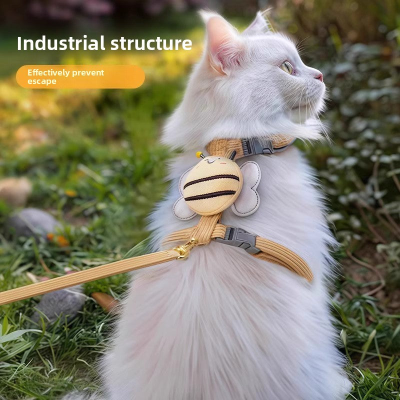 No-Choke Escape-Proof I-Shaped Cat Harness – Adjustable Reflective Night Safety Walking Vest