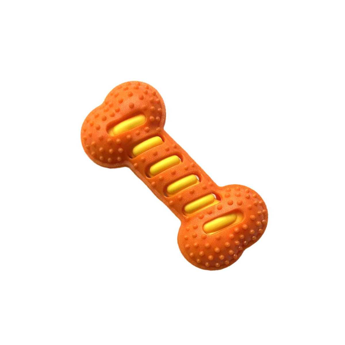 Heavy-Duty Squeaky Bone Dog Toy – Indestructible Rubber Dental Health Boredom Relief