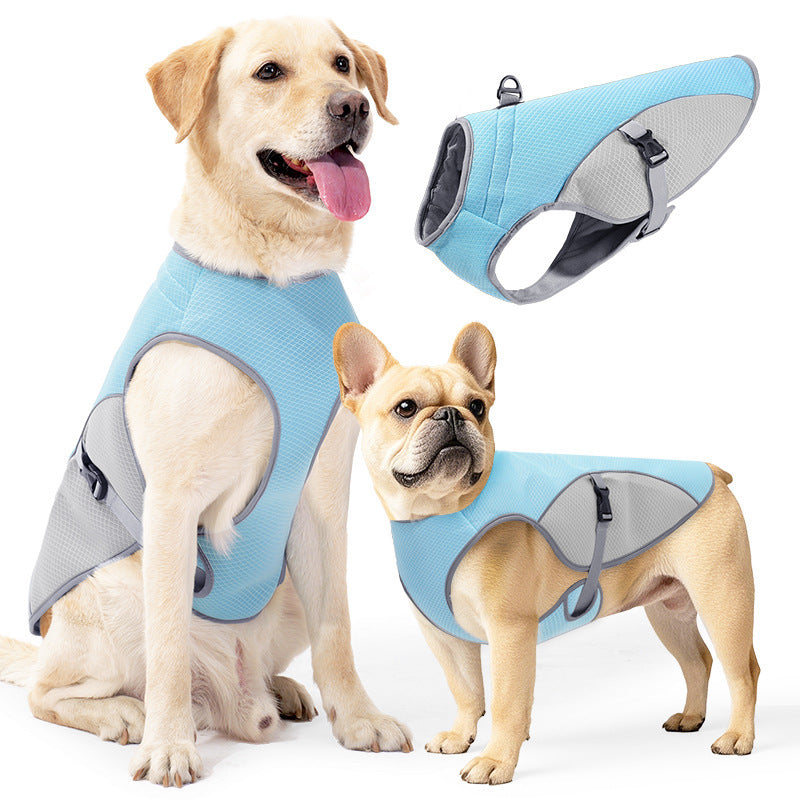 Evaporative Cooling Water-Absorbent Dog Vest – Lightweight Reflective Anti-Heatstroke Sun Coat