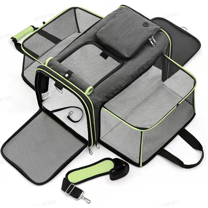 Foldable Breathable Pet Carrier Bag – Versatile Multi-Way Pet Travel Backpack