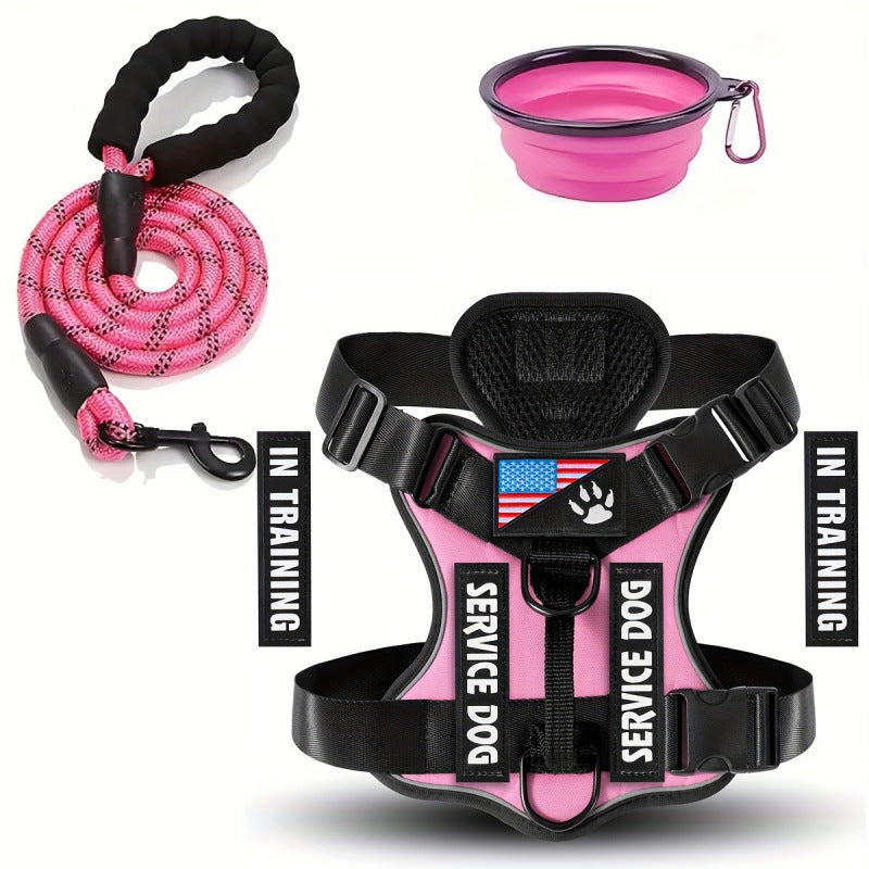 High-Visibility Reflective Dog Safety Vest – Adjustable Heavy-Duty Outdoor Night Training Harness