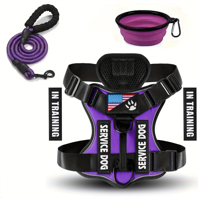 High-Visibility Reflective Dog Safety Vest – Adjustable Heavy-Duty Outdoor Night Training Harness