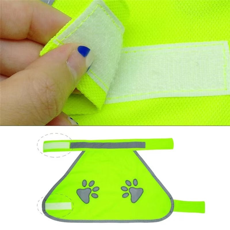 High-Visibility Reflective Dog Safety Vest – Breathable Bright Flashing Slip-On Wrap