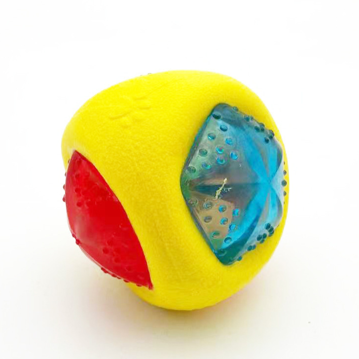 Glow-in-the-Dark Chew-Resistant Rubber Pet Training Ball – High-Elasticity Interactive Night Safety Toy