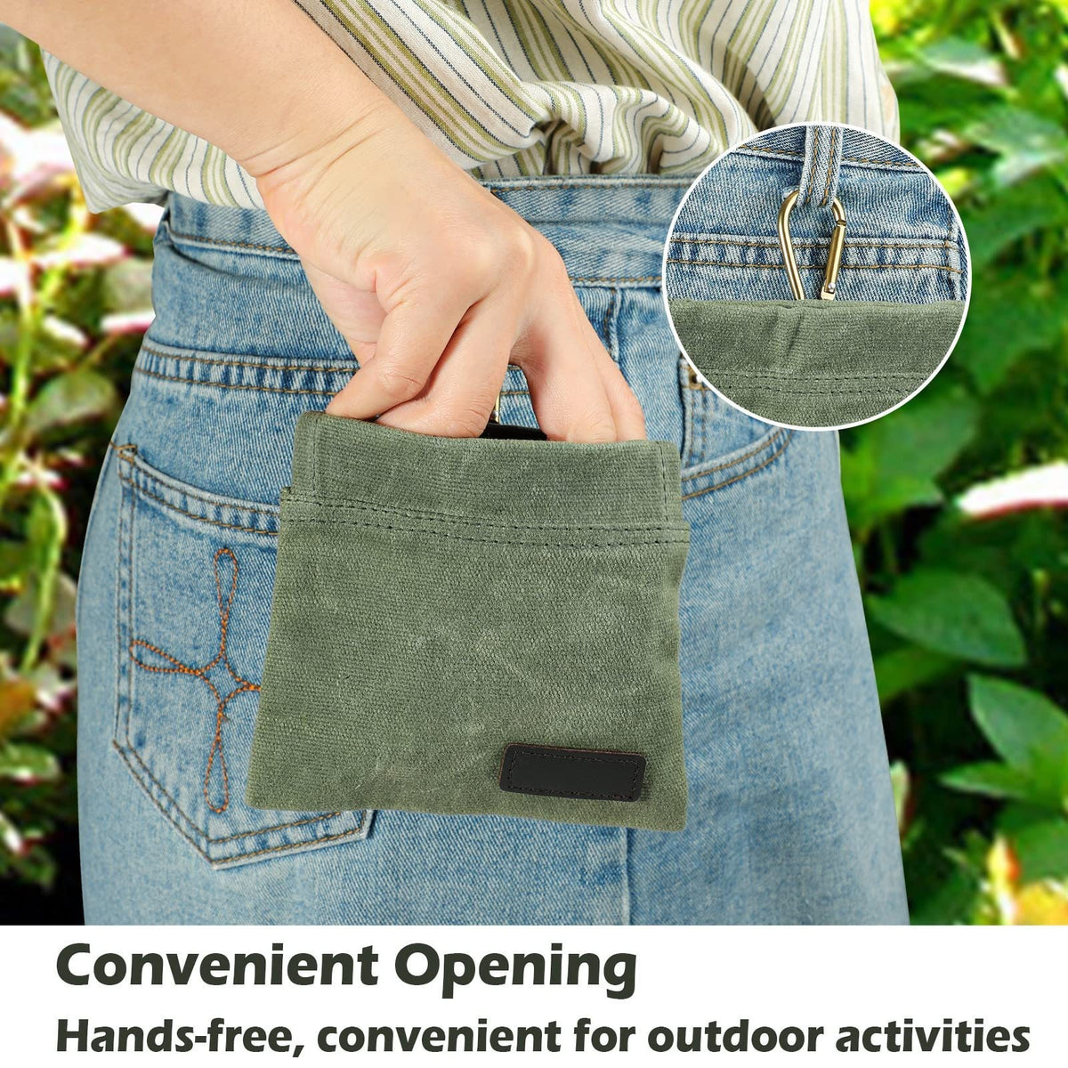 Portable Waist-Hung Canvas Dog Feeding Bag – Ultra-Lightweight Outdoor Training Snack Pouch