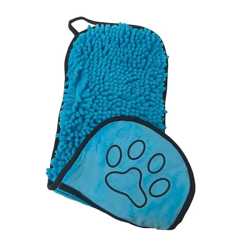 Super Absorbent Chenille Pet Bath Towel – Soft Quick-Dry Grooming Drying Blanket