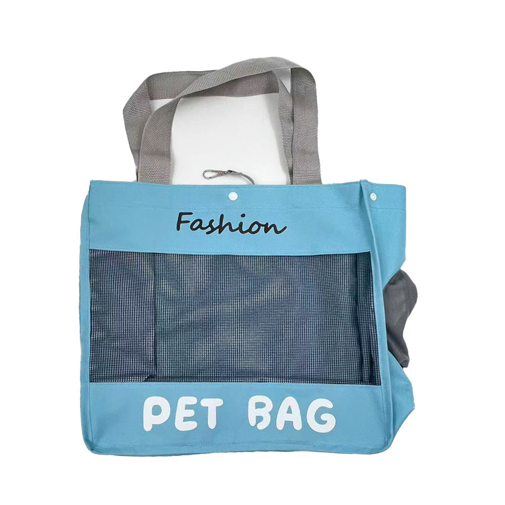 Large-Capacity Breathable Mesh Pet Carrier – Hands-Free Crossbody Travel Shoulder Bag