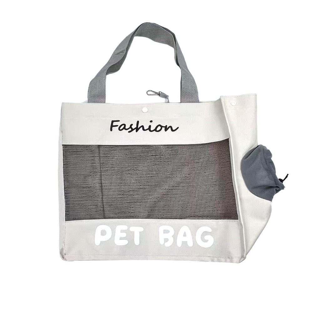 Large-Capacity Breathable Mesh Pet Carrier – Hands-Free Crossbody Travel Shoulder Bag