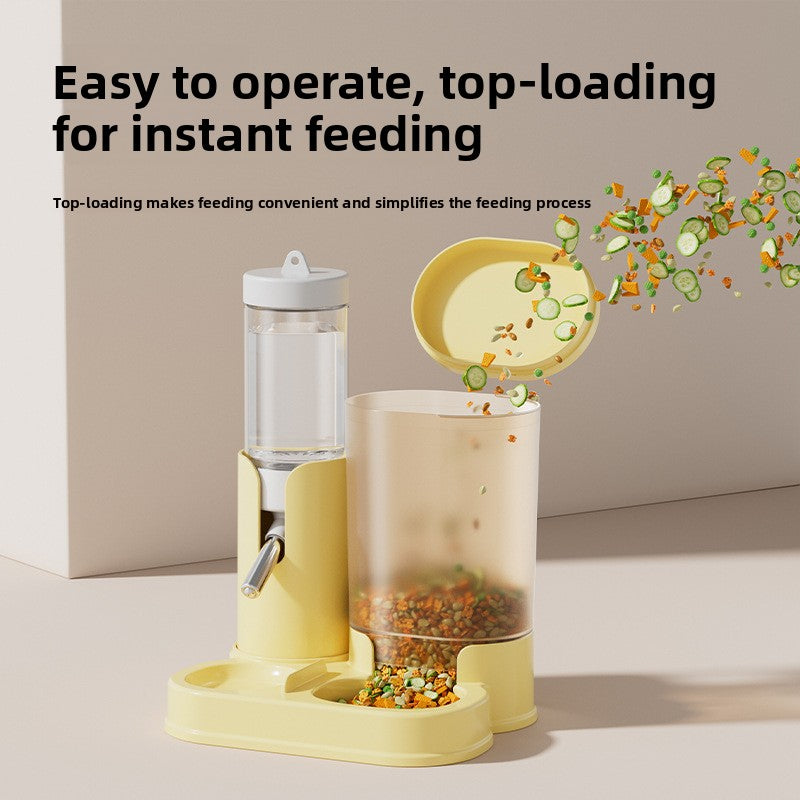 2-in-1 Automatic Hamster Food Feeder Waterer – Anti-Spill Small Pet Dispenser Station