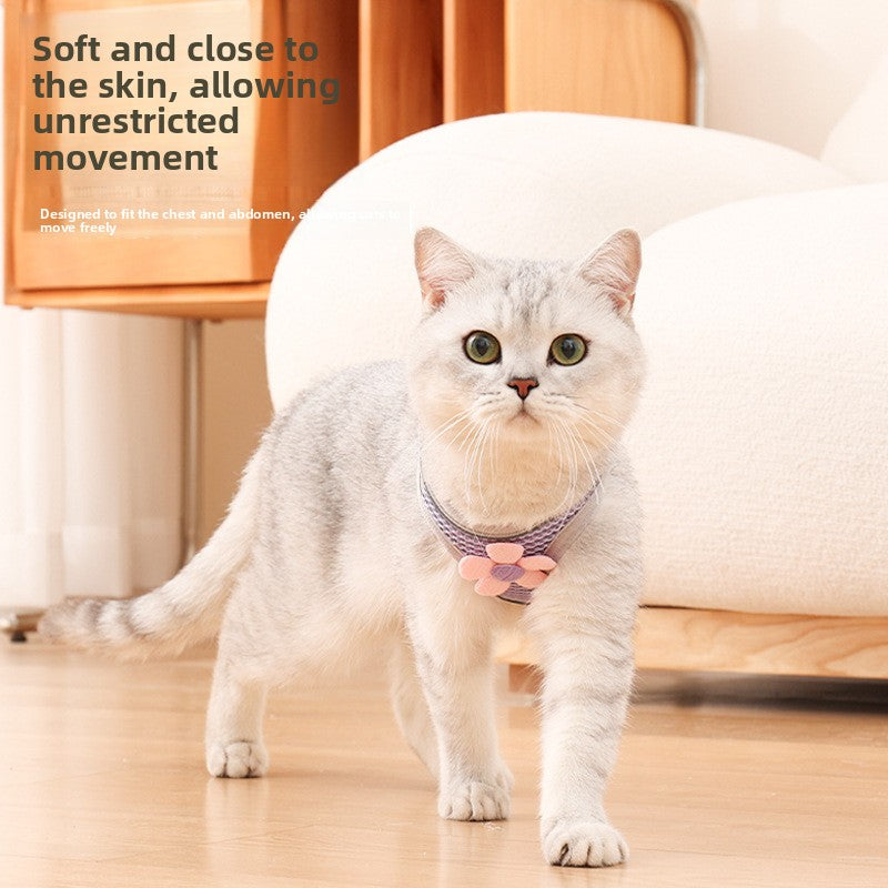 No-Choke Step-In Cat Mesh Harness Vest – Adjustable Breathable Anti-Escape Walking Solution