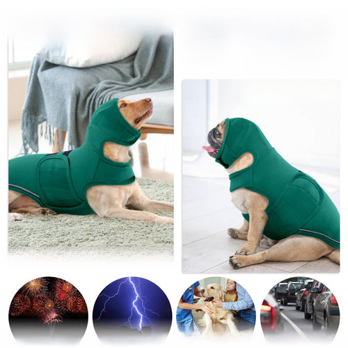 Adjustable Dog Anxiety Relief Vest – Calming Compression Wrap For Thunderstorm Stress