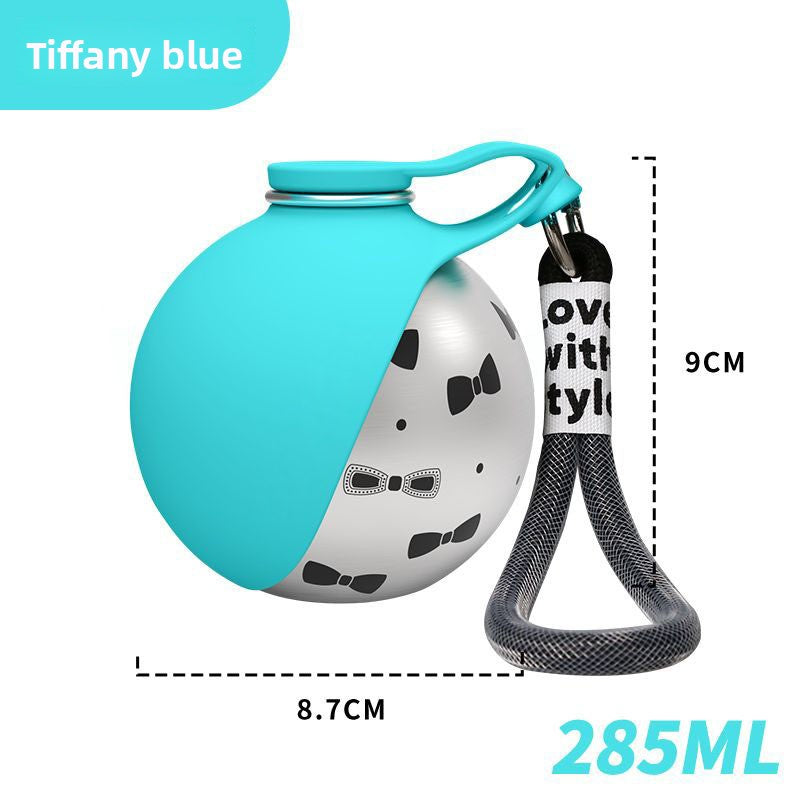 Foldable Stainless Steel Pet Water Bottle – Portable Leak-Proof Travel Drinking Dispenser