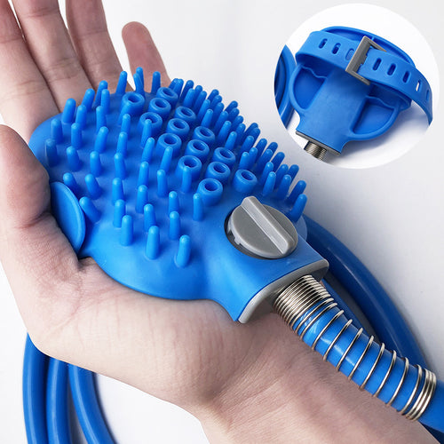 3-in-1 Silicone Pet Shower Head Attachment – Extended Reach Massage Grooming Sprayer