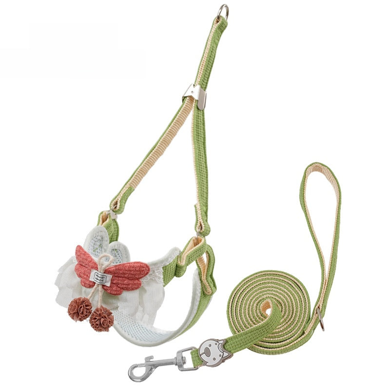 Adjustable Vest Style Dog Harness Leash Set – Anti-Choking Soft Control Outdoor Walk Pouch