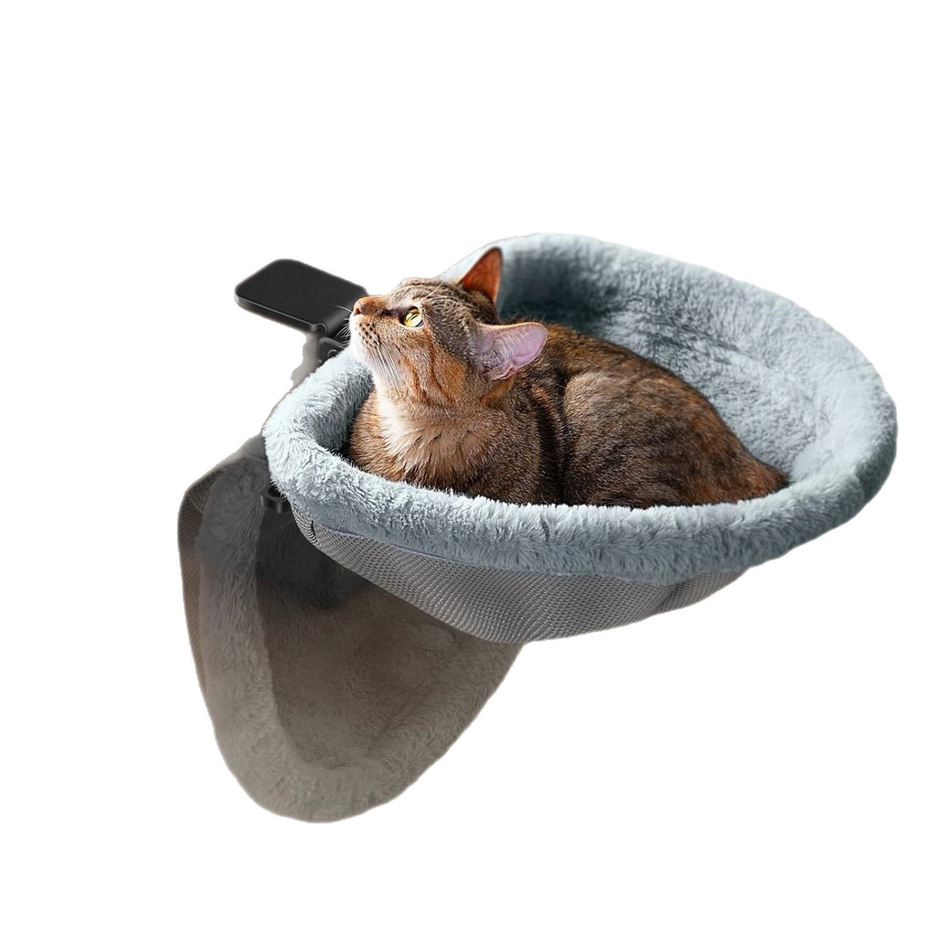 Space-Saving Foldable Cat Desk Hammock – Circular Hanging Cozy Indoor Pet Bed