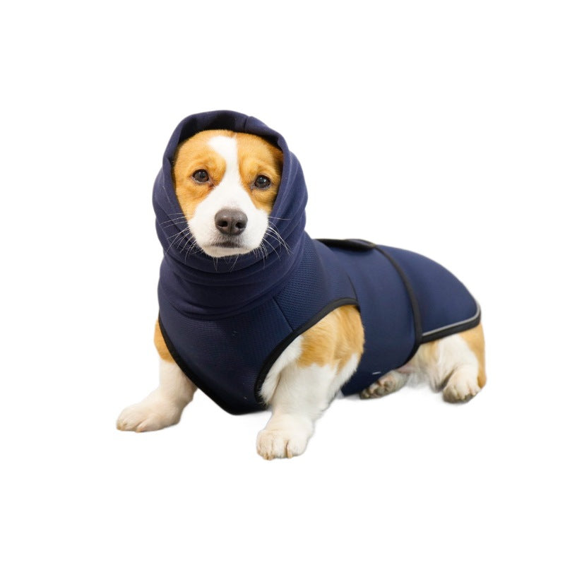 Full-Coverage Hooded Dog Anxiety Vest – Calming Pressure Wrap For Thunderstorm Stress