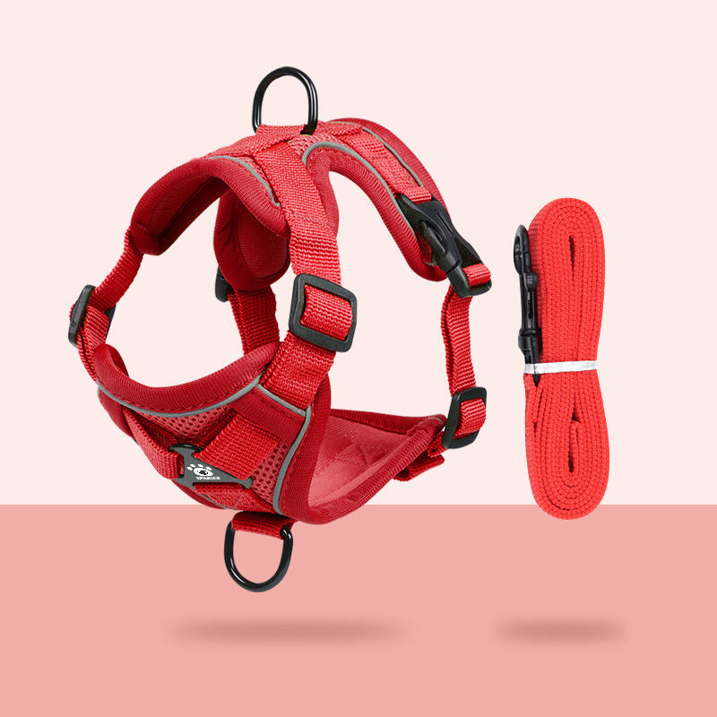 No-Choke Escape-Proof Cat Harness Vest – Breathable Reflective Walking Traction Set