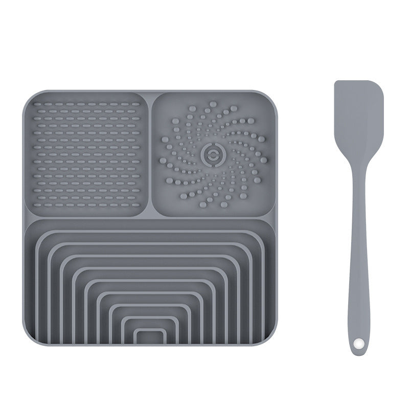 Anti-Anxiety Silicone Pet Licking Mat – Suction-Base Spill-Proof Slow Feeder Meal Station