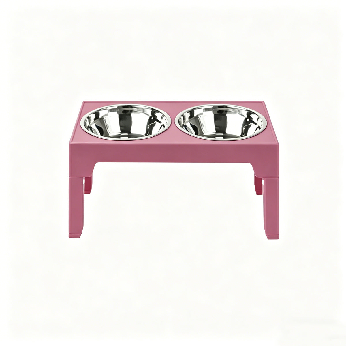 Ergonomic Adjustable Height Elevated Pet Feeder – Dual Stainless Steel Slow Food Station