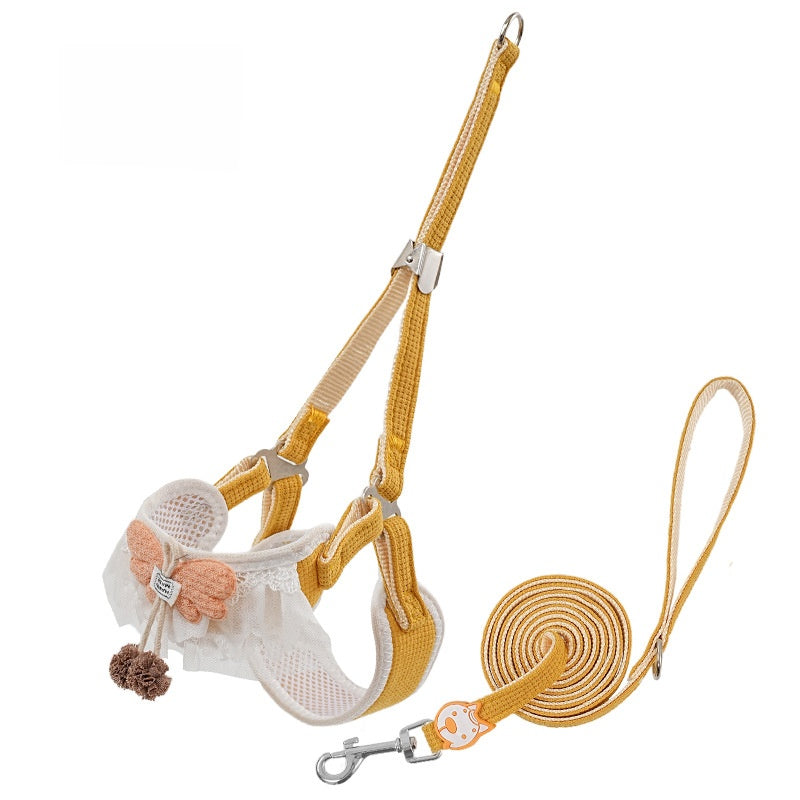 Adjustable Vest Style Dog Harness Leash Set – Anti-Choking Soft Control Outdoor Walk Pouch