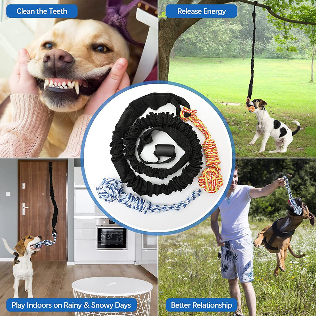 Interactive Outdoor and Indoor Dog Tug Rope – Durable Dental Health Cotton Chew Ball