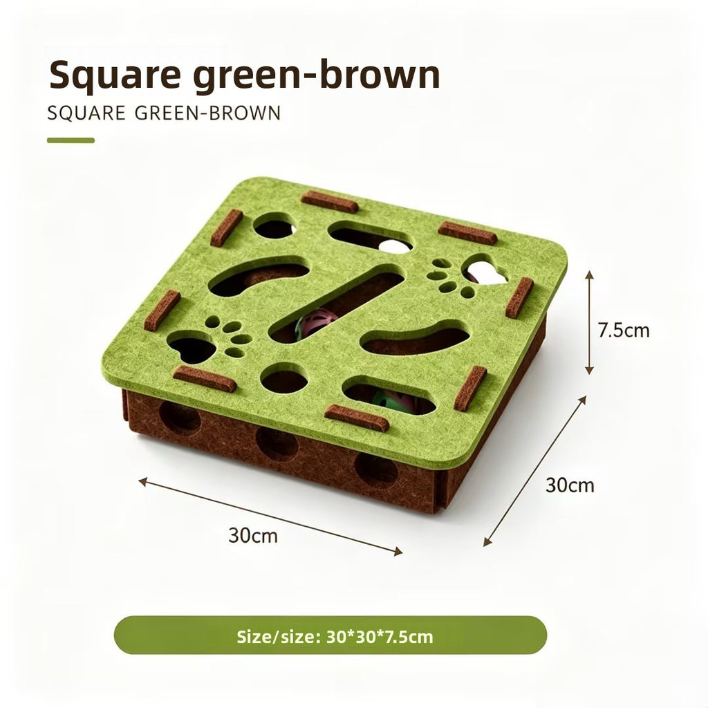 Interactive Felt Cat Scratching Maze – Anti-Shedding Cognitive Training Puzzle Toy