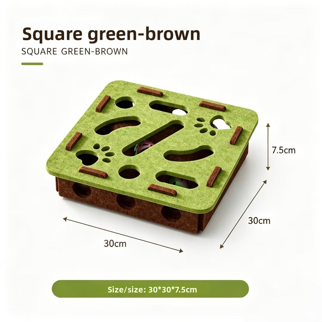 Interactive Felt Cat Scratching Maze – Anti-Shedding Cognitive Training Puzzle Toy