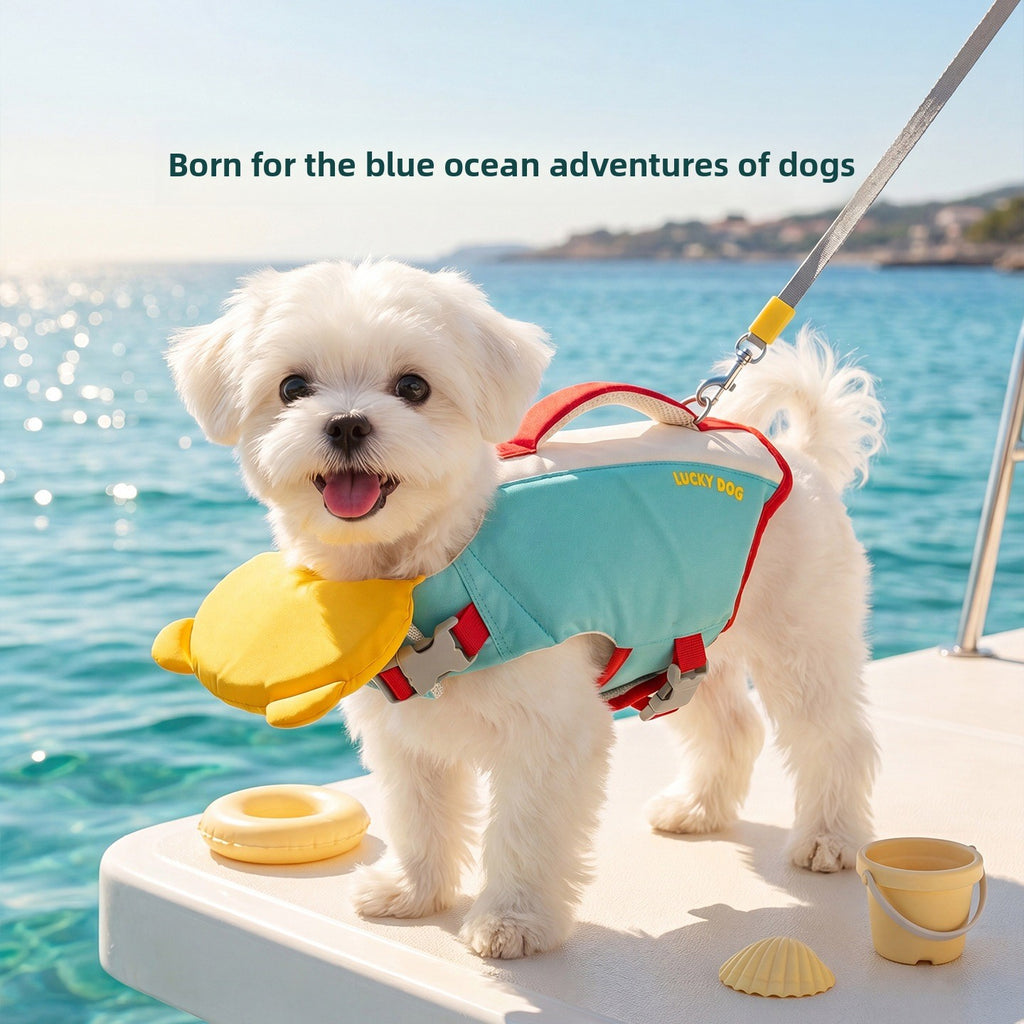 Super Buoyancy Dog Swimming Vest – Adjustable Temperature Regulating Water Flotation Jacket