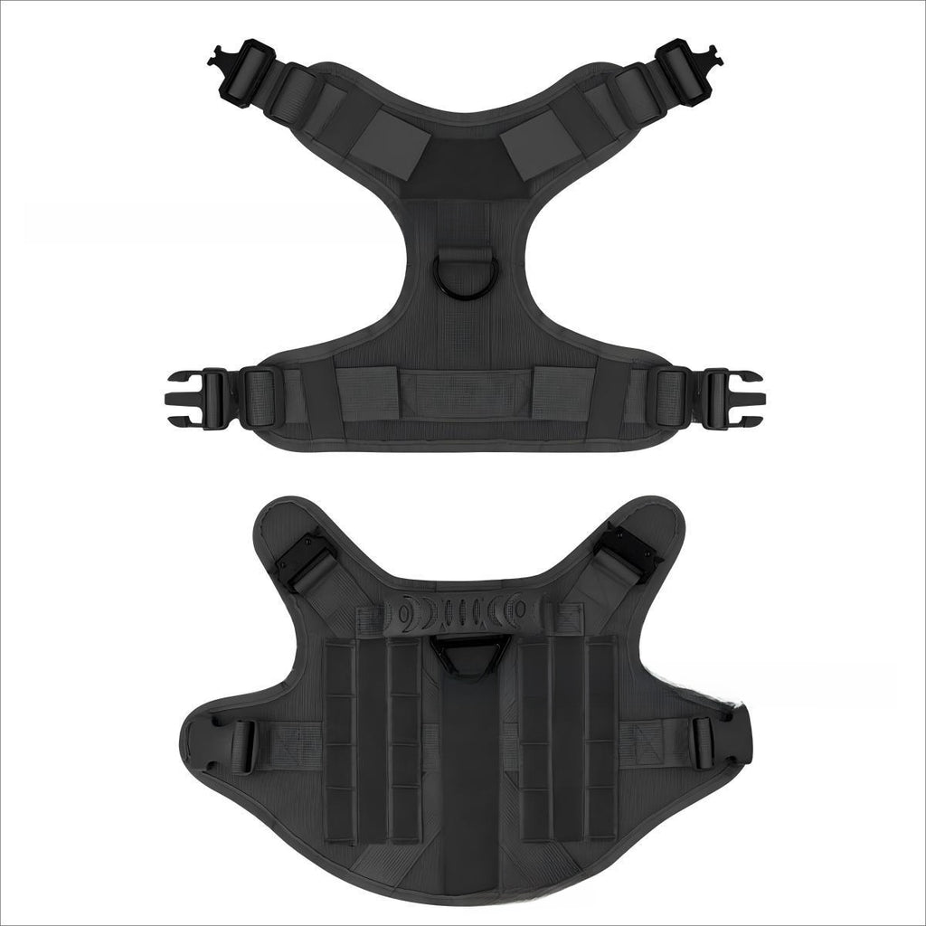 Heavy-Duty Tactical Dog Vest Set – Rugged Training Harness With Leash And Collar