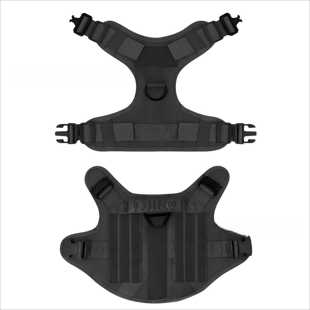 Heavy-Duty Tactical Dog Vest Set – Rugged Training Harness With Leash And Collar
