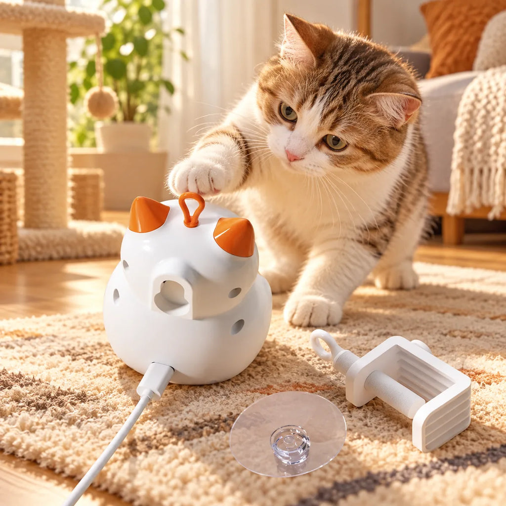 Smart Motorized Automatic Lifting Cat Toy – Interactive String Toy For Boredom Relief