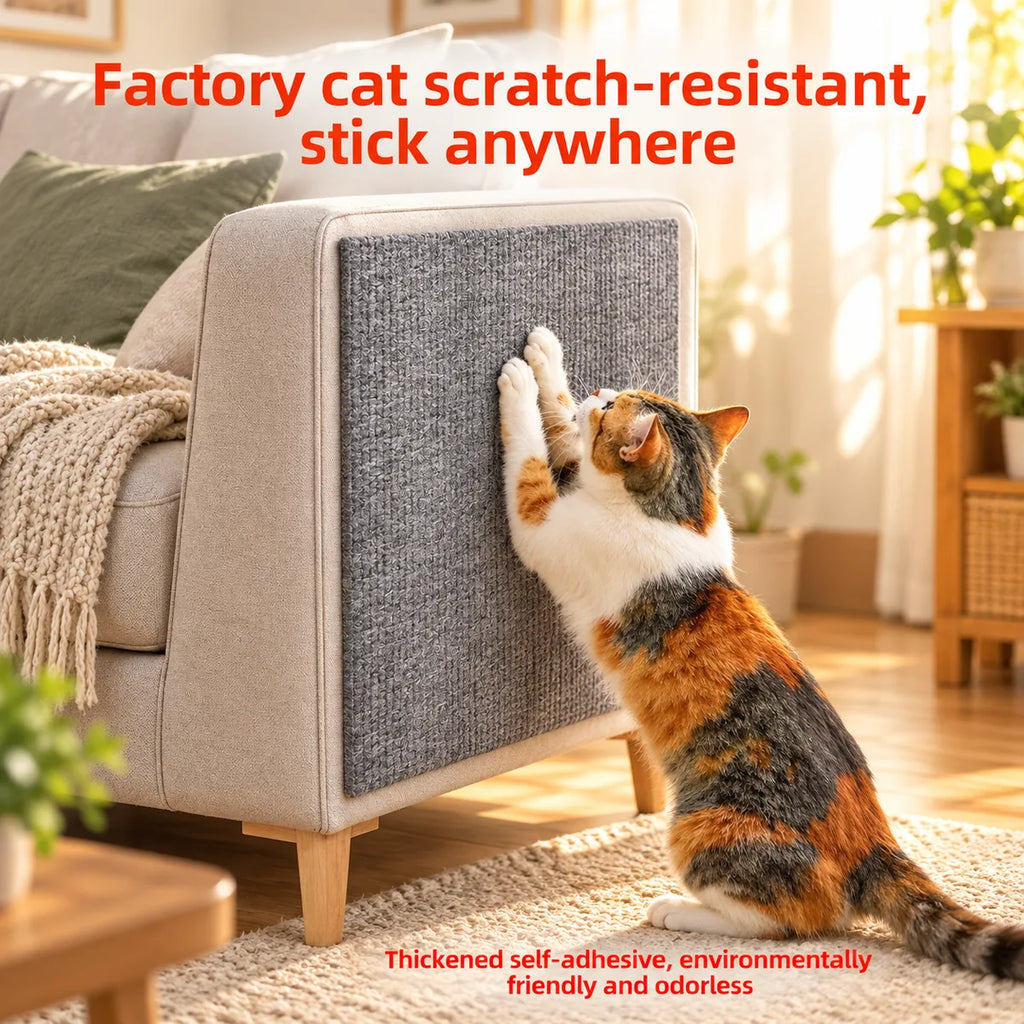Self-Adhesive Cat Scratch Wall Protection Sticker – Heavy-Duty Polyester Furniture Guard Sheet