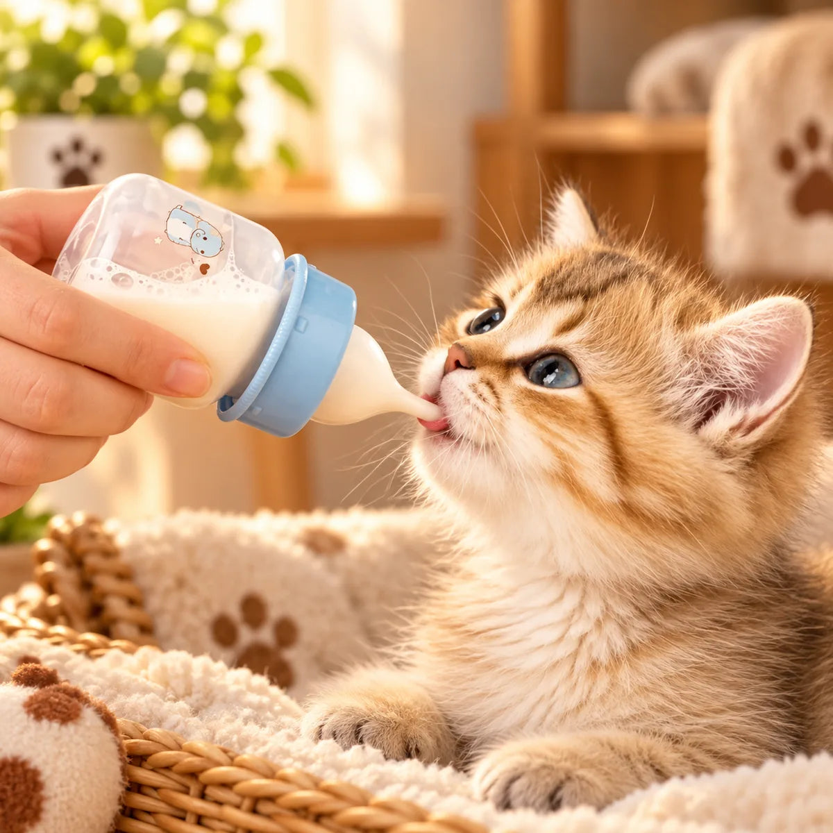 Anti-Choke Pet Nursing Feeding Bottle – Sterilizable Silicone Nipple Newborn Care Kit