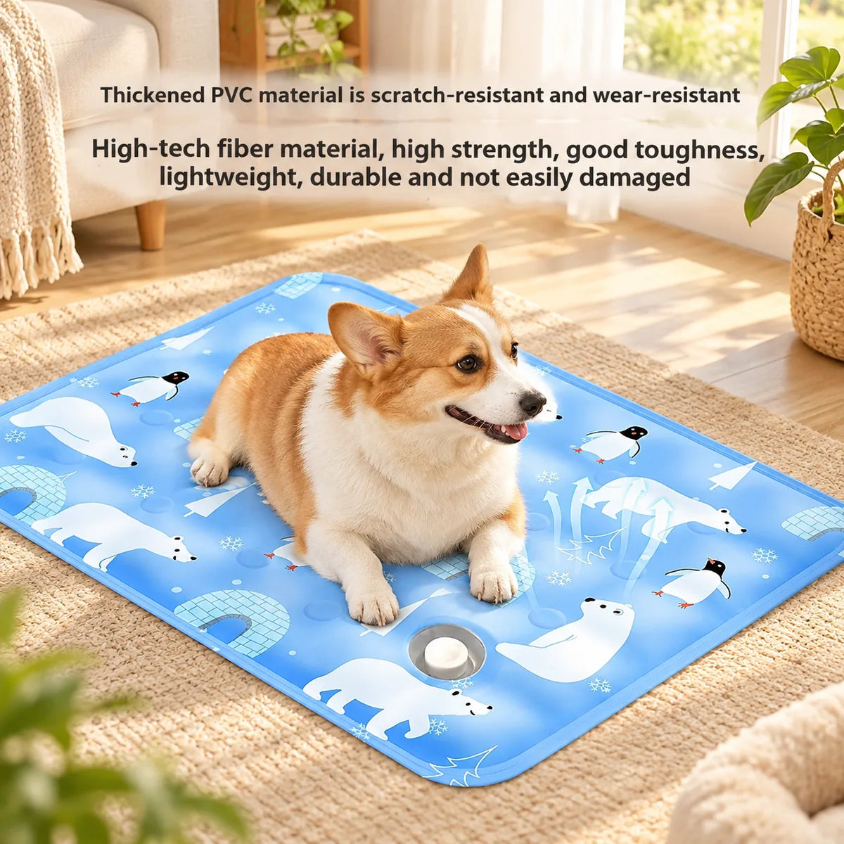 Cartoon Ice Gel Pet Cooling Mat – Scratch-Resistant Summer Weather Heat Dissipation Cushion