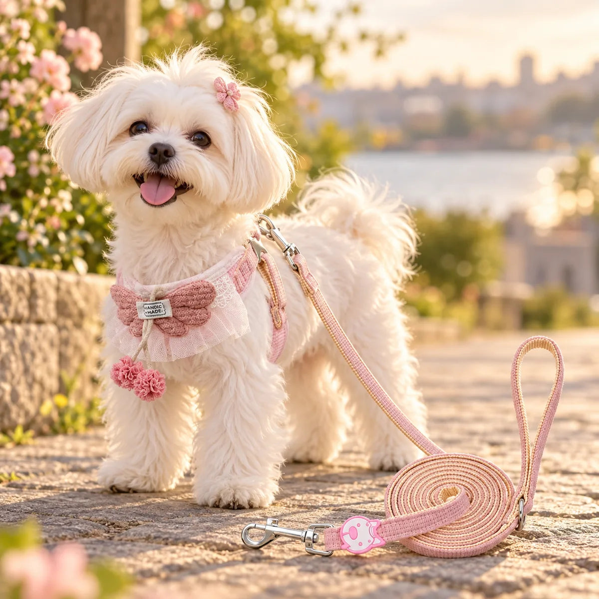 Adjustable Vest Style Dog Harness Leash Set – Anti-Choking Soft Control Outdoor Walk Pouch