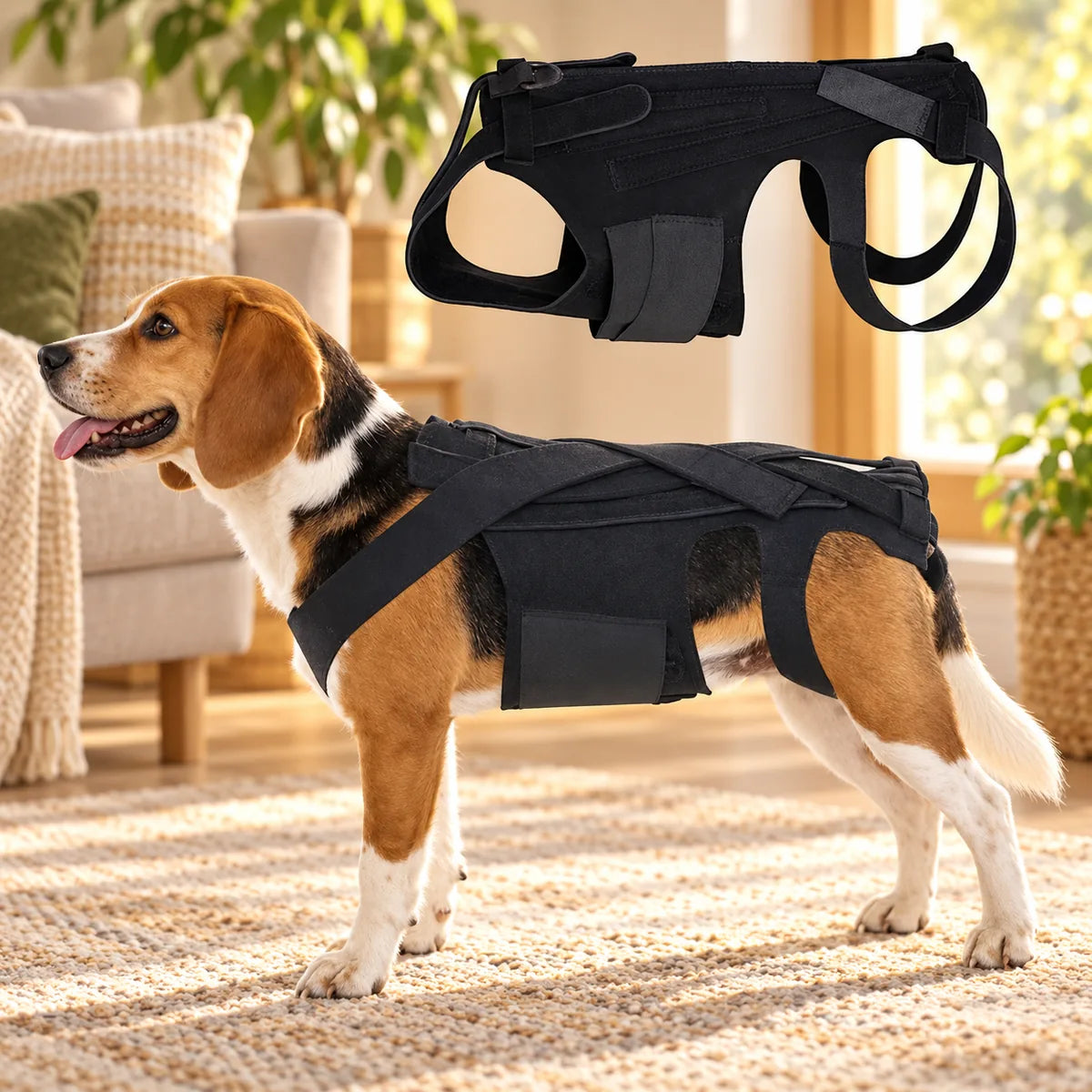 Adjustable Dog Back Support Vest – Spinal Protection And Recovery Rehabilitation Wrap