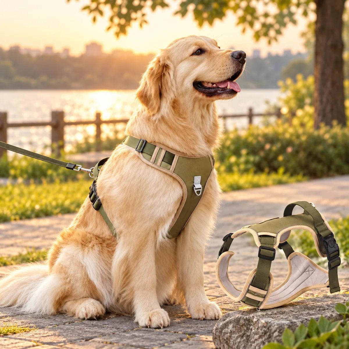 No-Pull Step-In Dog Harness Vest – Explosion-Proof Reflective Everyday Safety Walking Set
