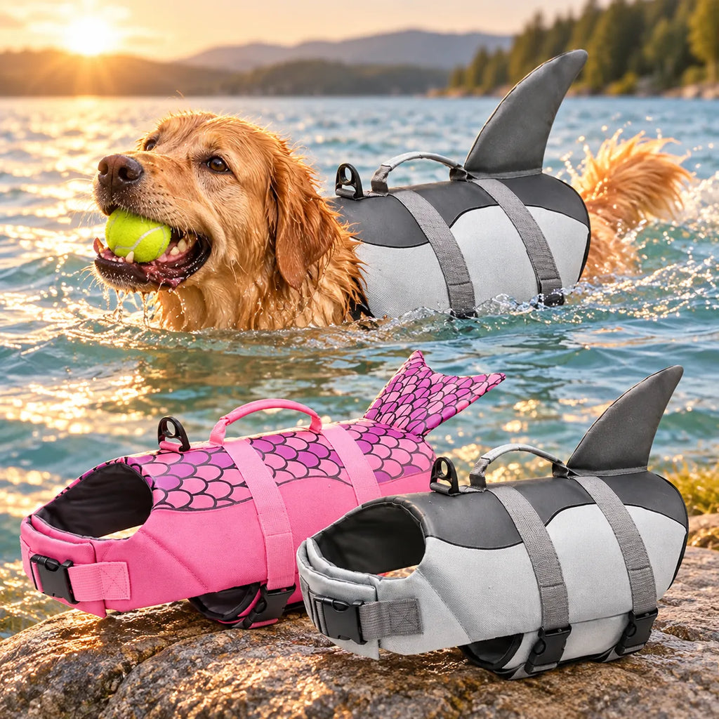 High-Buoyancy Creative Dog Swimming Safety Vest – Lightweight Floating Rescue Water Coat