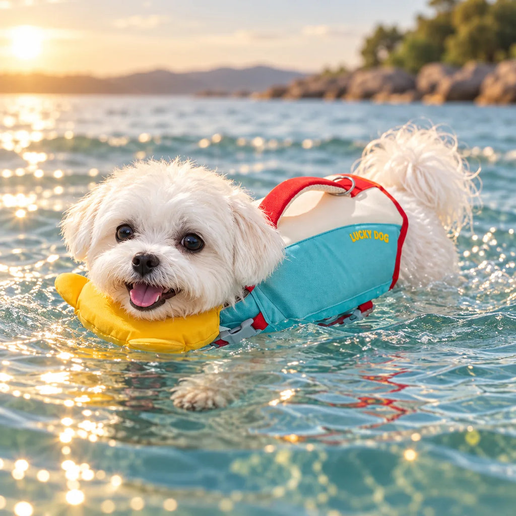 Super Buoyancy Dog Swimming Vest – Adjustable Temperature Regulating Water Flotation Jacket