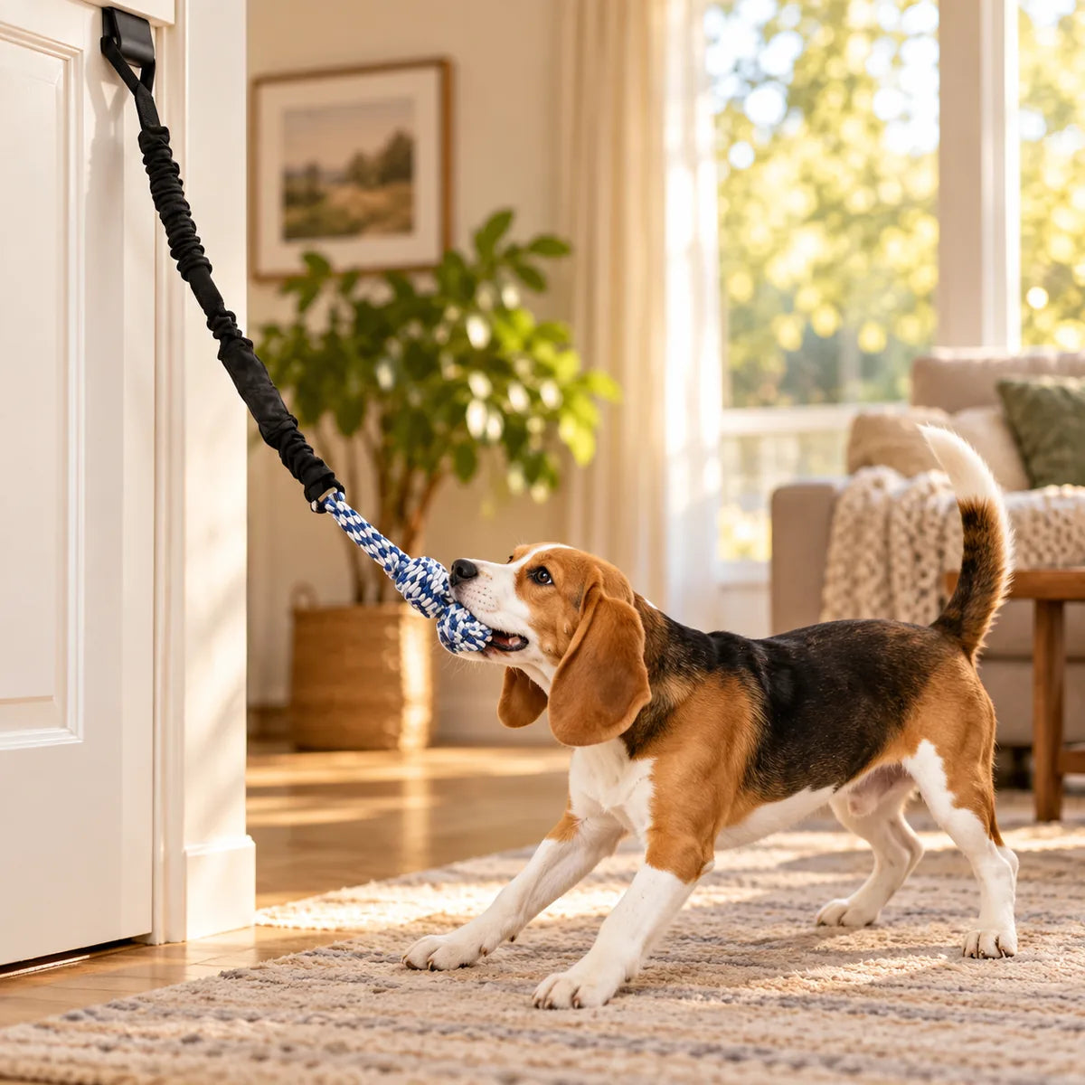 Interactive Outdoor and Indoor Dog Tug Rope – Durable Dental Health Cotton Chew Ball