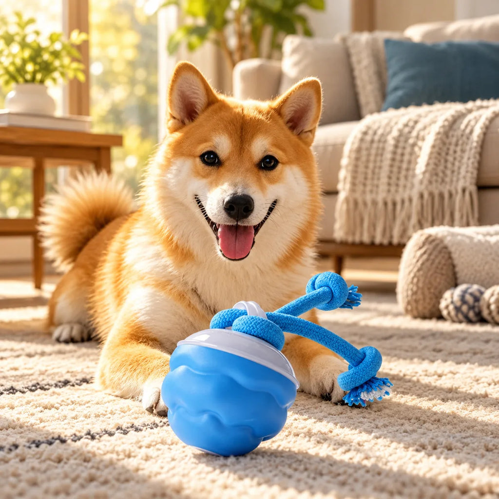 Smart Rechargeable Interactive Dog Ball – Light Sound Bite-Resistant Dental Training Toy