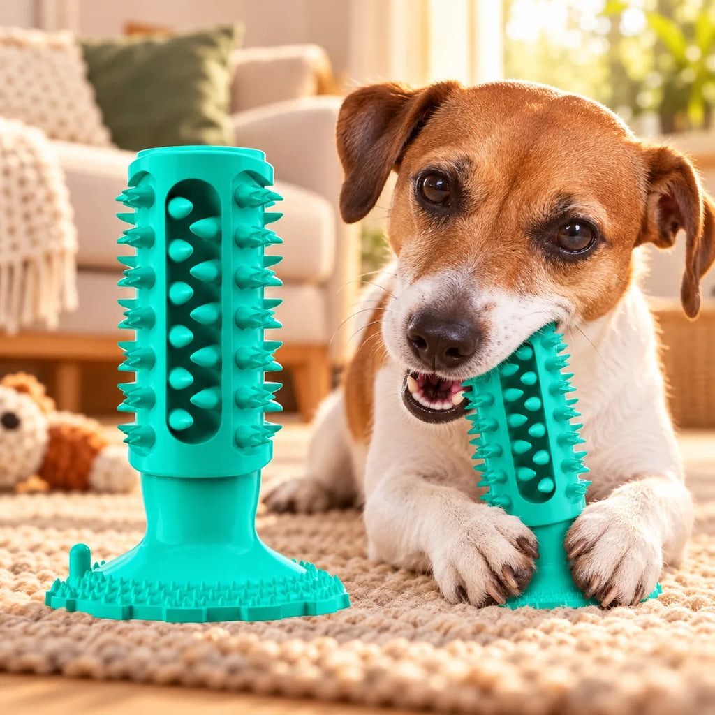 Squeaky TPR Dog Chew Toy – Indestructible Dental Health Interactive Boredom Relief Bone