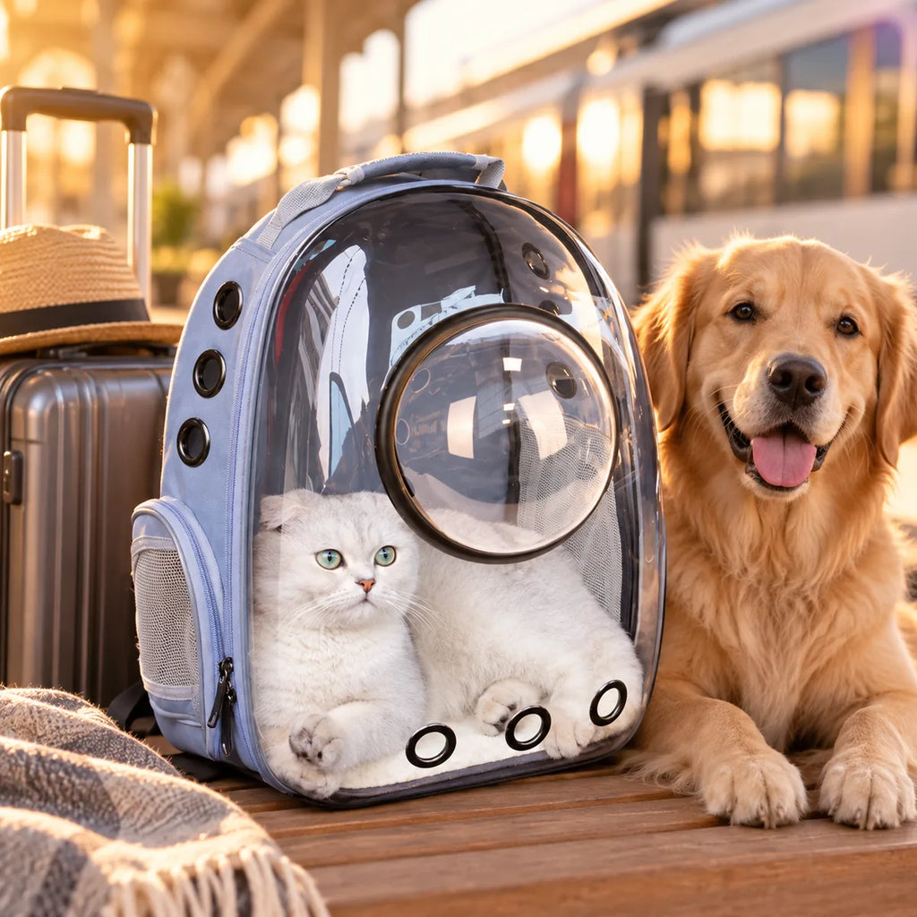 12-Hole Breathable Pet Carrier Backpack – Large-Capacity Heavy-Duty Multi-Ventilation Travel Capsule