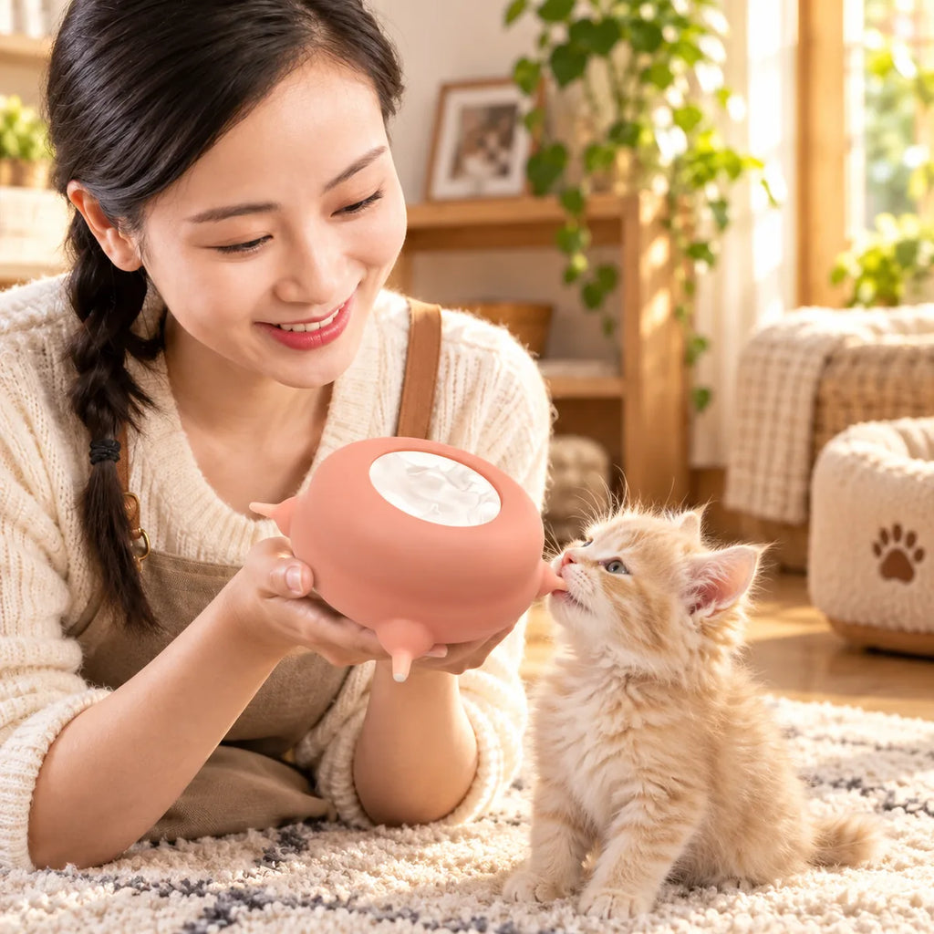 Bionic Silicone Pet Nursing Feeding Bottle – Chew-Resistant Hands-Free Training Pacifier Kit