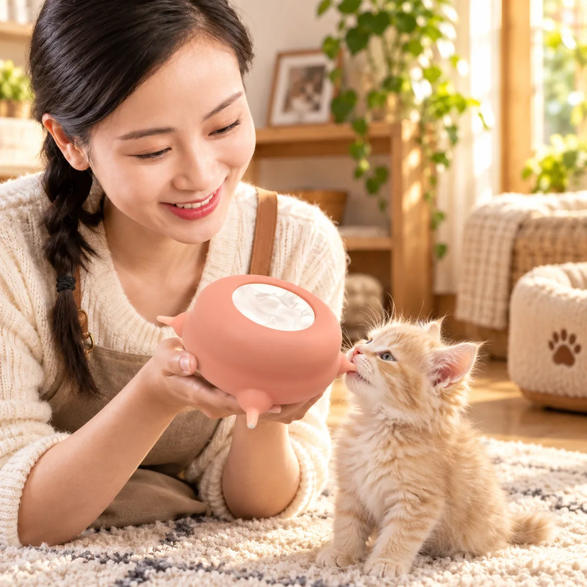 Bionic Silicone Pet Nursing Feeding Bottle – Chew-Resistant Hands-Free Training Pacifier Kit
