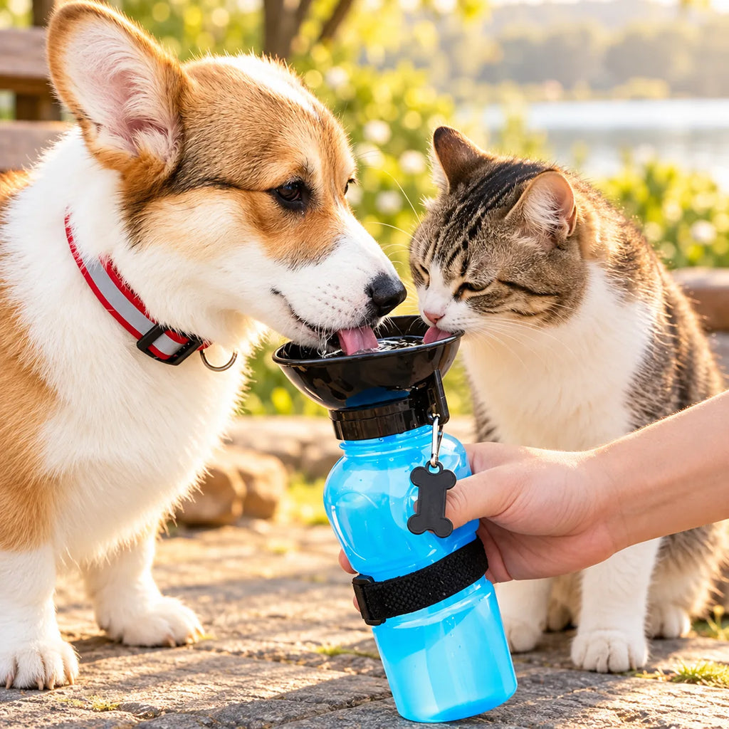 Portable Pet Water Drinking Bottle – Leak-Proof Travel Bowl Dispenser Mug