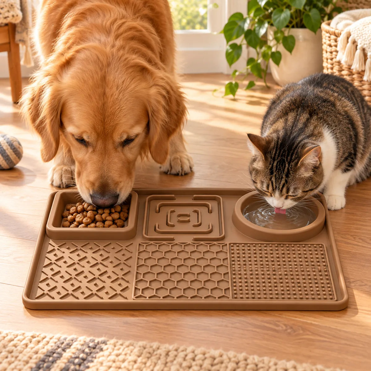 Silicone Slow Feeder Pet Placemat – Non-Slip Waterproof Multi-Functional Food Mat
