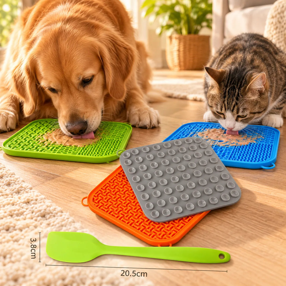Anti-Anxiety Silicone Pet Licking Mat – Calming Suction-Base Slow Feeder Meal Station